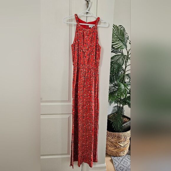 💝Elegant Red Floral Maxi Dress - Picture 1 of 3